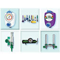 Medical gas regulators and flowmeters