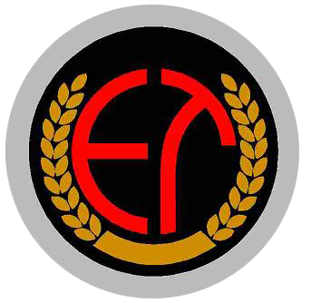 Etaltech's former logo: a red "ET" monogram on a black disc framed by a gold laurel wreath