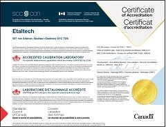 Aperçu du certificat ISO 17025